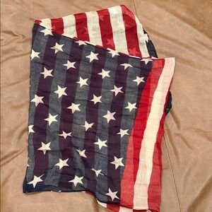 Sheer American Flag Scarf